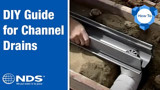 How to Install a Channel Drain  NDS Yard Drainage Systems [upl. by Leziar]