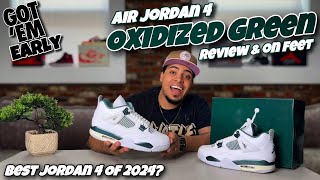 Jordan 4 Oxidized Green  Review amp On Feet 👣🔥 [upl. by Ennasus248]