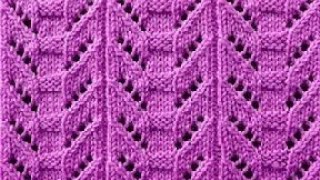 Eyelet lace stitch knitting pattern [upl. by Thisbee268]