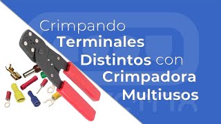 Crimpando Terminales Con Crimpadora Multiusos [upl. by Silver]