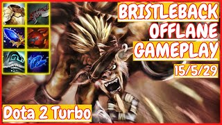 Bristleback 15529 OFFLANE Gameplay DOTA 2 Turbo 733 [upl. by Jamill]