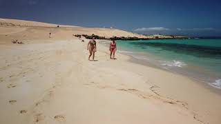 Фуэртевентура Корралехо Плайя дель Моро Fuerteventura Corralejo dunes and Playa del Moro beach [upl. by Lizned]