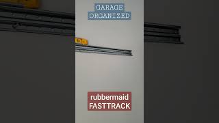 Rubbermaid FastTrack Garage Organized How To Install Track Super Easy DIY Life Hack Hamdyman [upl. by Ivah445]