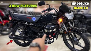 2024 Hero HF Deluxe Black Color New Model Review  Price Features Mileage  Hf Deluxe bike [upl. by Iorio]