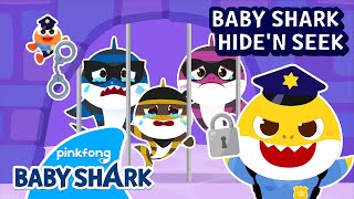 🚨Wail Wail Catch the Thief Shark Family  Baby Shark Hide and Seek Story  Baby Shark Official [upl. by Anauqahs]