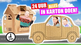 24 UUR ALLES IN KARTON DOEN  CHALLENGE Cardboard Challenge ♥DeZoeteZusjes♥ [upl. by Schell]