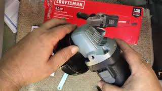 Unboxing New CRAFTSMAN 412” Inch ANGLE GRINDER Model CMEG100 ToolReview [upl. by Adnoluy720]