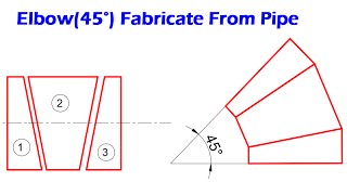 PipingFabricate 45 Degree Elbowmiter bend from pipe [upl. by Angelle]