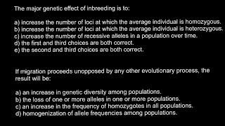 What is the major genetic effect of inbreeding [upl. by Silverstein]