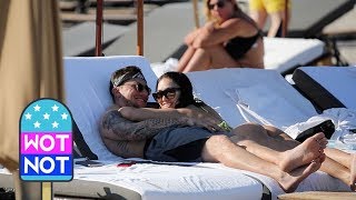 Johnny Manziel and Fiance Enjoy Bikini Beach Holiday in Miami [upl. by Nohtanhoj]