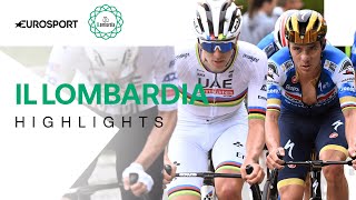 STUNNING SOLO VICTORY 🤩  Mens Il Lombardia Race Highlights  Eurosport Cycling [upl. by Atnes]