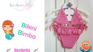 Bikini Bimba  uncinetto  Baby Bikini  crochet [upl. by Idurt]