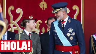 Así ha sido el estreno de la princesa Leonor como militar en la Fiesta Nacional [upl. by Aiblis]