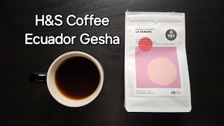 HampS Coffee Roasters Review Laramie Wyoming Washed Ecuador La Papaya Gesha [upl. by Yoreel]