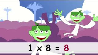 Sci Fi Surprise 8 Times Tables  Mathletics  Times Tables Toons [upl. by Eleonora]