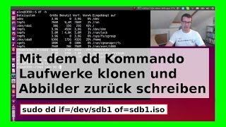 dd Kommando  USB LaufwerkFestplatte kopieren sichern ISO Abbild auf Speicherstick schreiben WLBI [upl. by Ellehcrad]