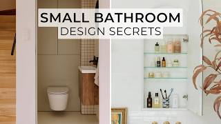 9 Design Tips To Maximise A Small Bathroom  Space Saving Hacks [upl. by Ahsikel]