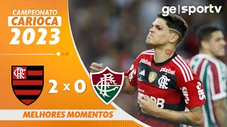 FLAMENGO 2 X 0 FLUMINENSE  MELHORES MOMENTOS  1ª JOGO FINAL DO CAMPEONATO CARIOCA 2023  geglobo [upl. by Akined977]