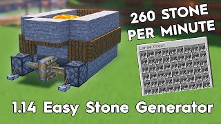 Minecraft Easy Stone Generator 260 Stone Per Minute [upl. by Imeaj55]