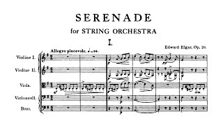 Elgar  Serenade for Strings Op 20 Score [upl. by Lexis]