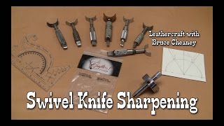 Swivel Knife Sharpening  Leather Working Tutorial for Beginners  Leathercraft [upl. by Alliuqahs]