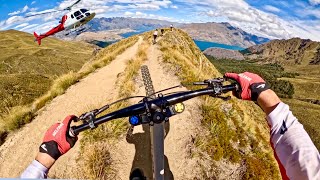 INSANE HELI BIKING DOWN A FULL MOUNTAIN RIDGE LINE [upl. by Lenahc]