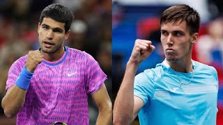 Carlos Alcaraz vs Fabian Marozsan Indian Wells 2024  Round of 16 [upl. by Janela]