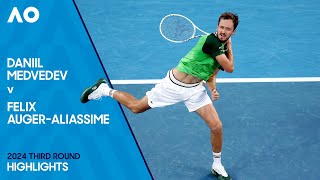 Felix AugerAliassime v Daniil Medvedev Highlights  Australian Open 2024 [upl. by Aed]