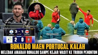 KALAH NGAMUK❗Momen Ronaldo Marah Marah Saat Portugal Dibantai Slovenia 😱 Fix Messi The Real GOAT [upl. by Teddman]