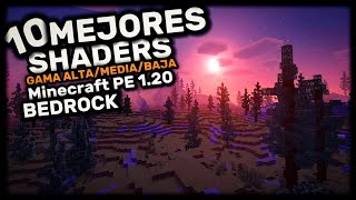 MINECRAFT 121  TOP 5 MELHORES SHADERS REALISTAS PARA A BEDROCK MCPE  XBOX  PC [upl. by Demmer]