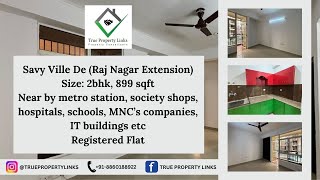 2BHK For Sale In Savy Ville De  8860188922  Raj Nagar Extension  Ghaziabad  Size 899sqft [upl. by Aicac]