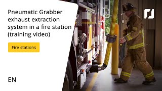 Pneumatic Grabber exhaust extraction system in a fire station training video [upl. by Aire]