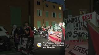 ProPalestine protesters gathered neat Bienville on North Rampart on Saturday night in New Orleans [upl. by Cassell]