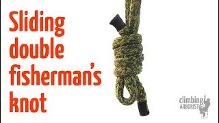 Sliding double fishermans knot  Knot tying for arborists [upl. by Cruickshank102]