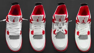 4 WAYS HOW TO LACE NIKE AIR JORDAN 4  JORDAN 4s Lacing [upl. by Sansen456]