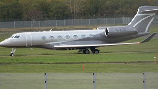 1 YEAR OLD GULFSTREAM G600 N251DV Farnborough Departure 26 October 2024 gulfstream businessjet [upl. by Pachton]