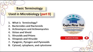 Basic terminology in microbiology part9 microbiologylecture raqbamicrohub [upl. by Kai]