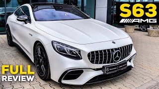 2019 MERCEDES AMG S63 Coupé V8 Full Review BRUTAL Sound Interior Exterior Infotainment Cashmere [upl. by Nileuqcaj]