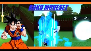 Goku Moveset in build a boat a boat for treasure  buildaboatfortreasure [upl. by Llenyl713]