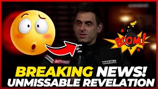 🔥 URGENT RONNIE OSULLIVAN REVEALS REASONS FOR ABSENCE FROM THE WELSH OPEN [upl. by Korry718]