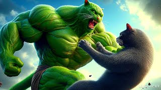 A Green Agressive Cat 🐈 Unique Fighting 😮 [upl. by Eutnoj]