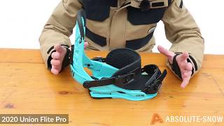 2019  2020  Union Flite Pro Snowboard Bindings  Video Review [upl. by Hairahcez192]