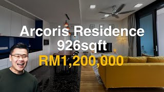 Arcoris Residence926sqft 2 bedroom  l2 bathroom walking distance to Kiara 163 mall Mont Kiara [upl. by Imoen]