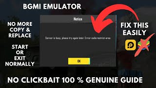 How to play BGMI 28 in Emulator  Fix server busy restricted area in LD Player bgmi emulator [upl. by Amethist96]