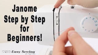 How to Thread a Janome Sewing Machine  Step by Step for Beginners [upl. by Annert916]