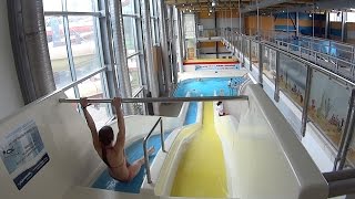 Scary Short Water Slide at Aquapark Kladno [upl. by Vudimir]