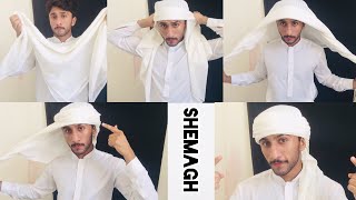 How To Tie Step by Step Shemagh Arabic style  Shemagh Ghotra  Majidshah Tutorials 2020 [upl. by Einnaoj]