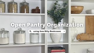 Ikea Billy Bookcase Open Pantry Organization [upl. by Ailemaj333]