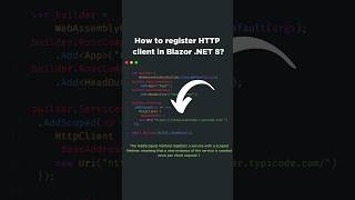 How do I register HTTP client in Blazor NET 8 short csharp net8 blazor [upl. by Clive]