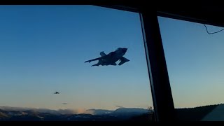 3 x Panavia Tornado low pass  Sogndal Airport Norway [upl. by Eislehc400]